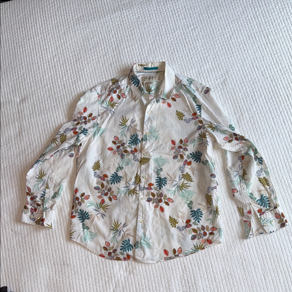 Tommy Bahama Casual Button Down Long sleeve Shirt Island Modern Fit Sz Medium